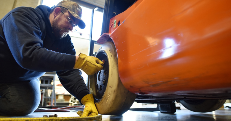 replace forklift tires